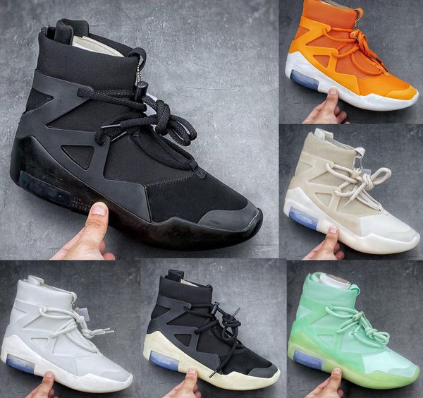 

air fear of god 1 fashion designer slipper sandal designer women sneakers platform shoes men basketball outdoor basketball shoes joo8272, Black