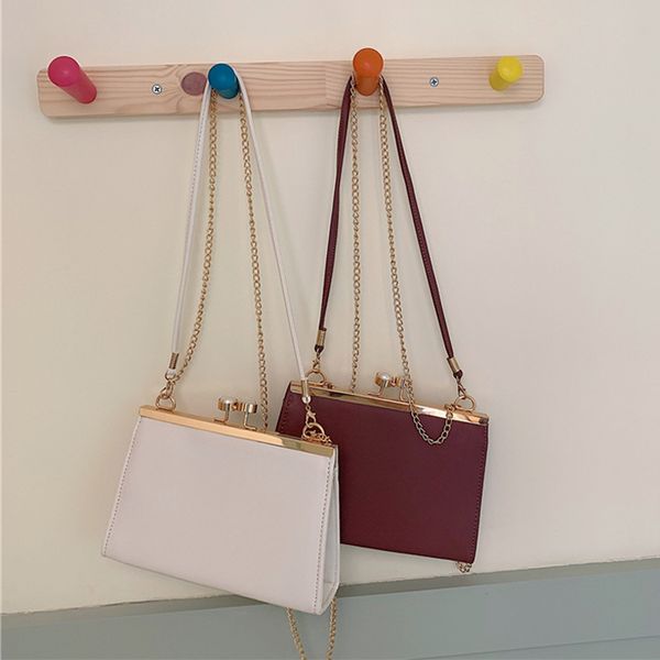 

elegant pearls buckle clip bags for women soild color women shoulder bag chain female messenger bag square women's bags 2020 new