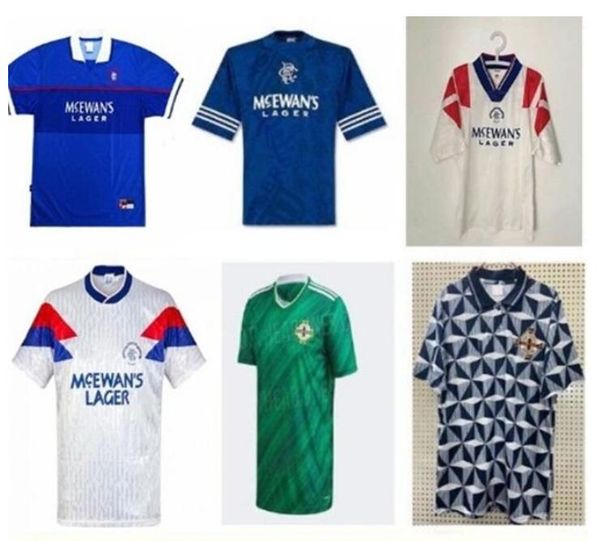 

wales scotland glasgow rangers retro 1990 93 northern ireland retro northern ireland soccer jerseys, Black;yellow