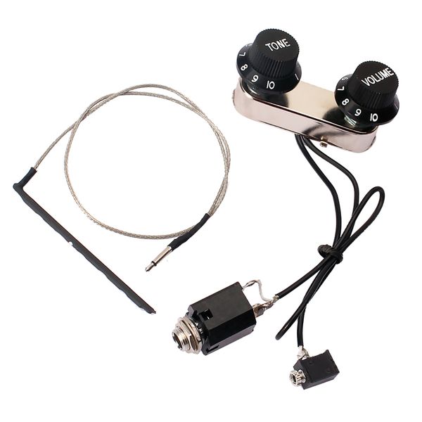 

set bridge bridge transducer piezo violin guitar with set of knobs volume tone