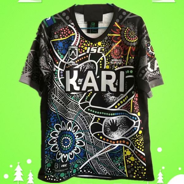 

s-3xl 2020 2021 indigenous rugby league jersey rugby home away league shirt polo t-shirt mens 20 21 club indigenous all stars, Black;gray