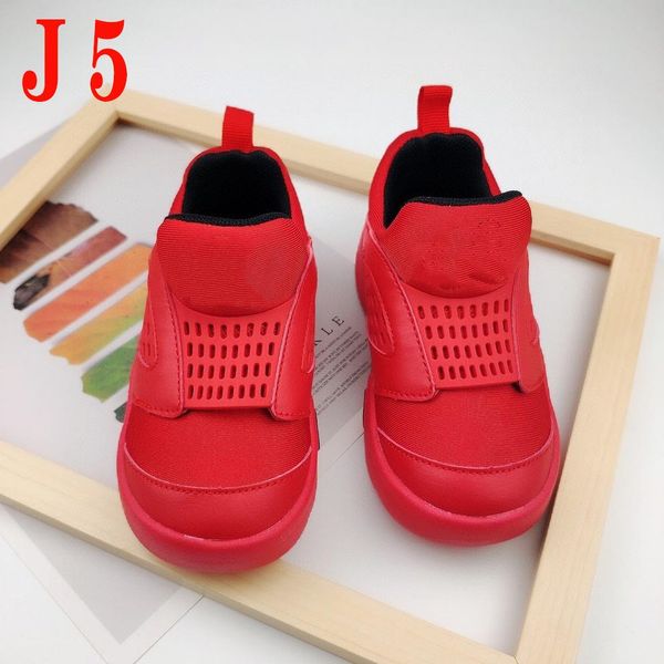 

j 5 kids basketball shoes boys basketball shoes children solid color sports-shoe kids 2020 new student sneakers fashion slip-on shoe, Black