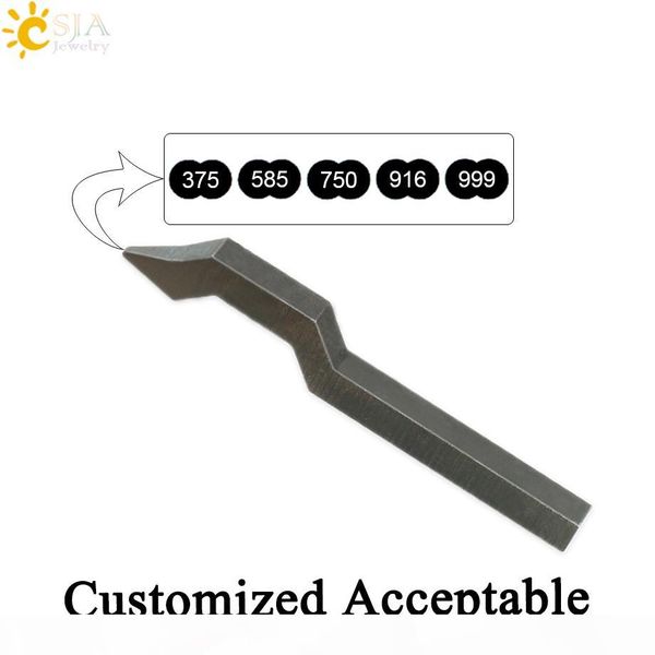 

csja 375 585 750 916 999 gold silver ring bracelet women men jewellery making tool mark stamp customize logo metal steel mold e258
