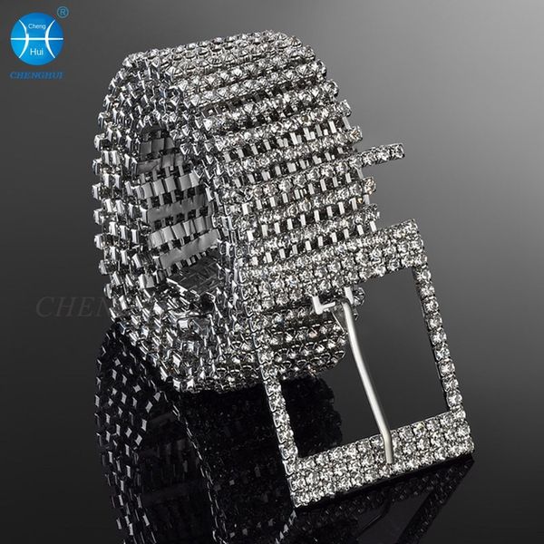 

newten rows of waist chain belt water rhinestone diamond diamond drill inlaid fashion women's waist ornaments, Black;brown
