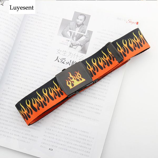 

панк unisex прохладный огонь холст пояса 2020 женщины человек ремень брюки открытый gothic basic хип-хоп рок-стрит спорт горячие ремни 3,2 *, Black;brown