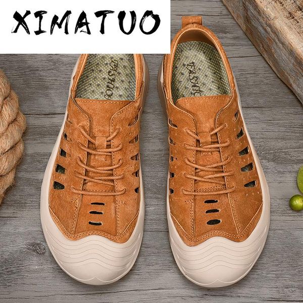 

cimim brand summer new breathable sandals 38-47 large size men fashion hole shoes 2020 comfortable luxury casual shoes men, Black