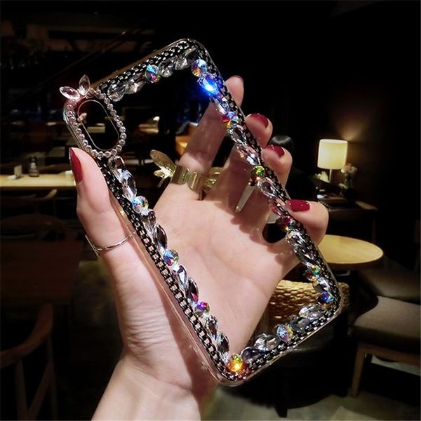 

suitable for iphone 11pro max luxury diamond transparent phone case