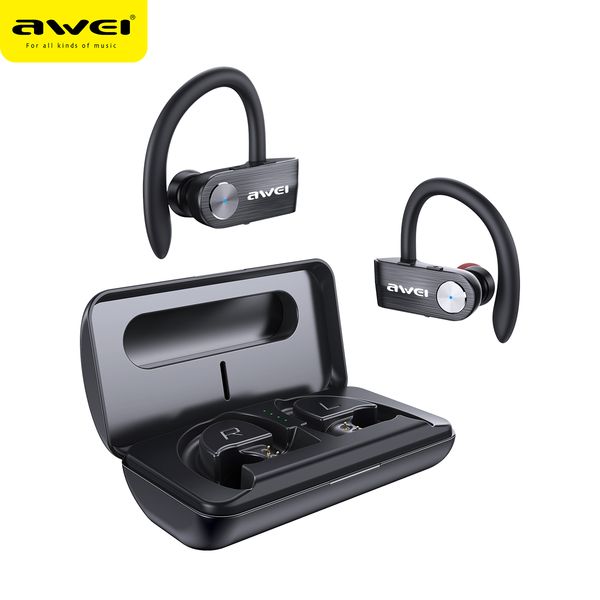 

awei t22 ear hook bluetooth earphones 1500mah charging case earbuds outdoor tws headphone for iphone samsung huawei xiaomi honor