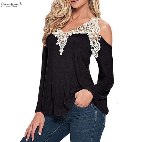 

5xl plus size women blouse autumn lace crochet shirt regular casual basic shirt long sleeve blusas off shoulder oversized lx053, White