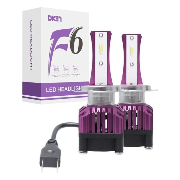 

2 x h7 60w csp led car headlight kit 10000lm 6000k white with cooling fan ip67 waterproof car accessories no delay lighting