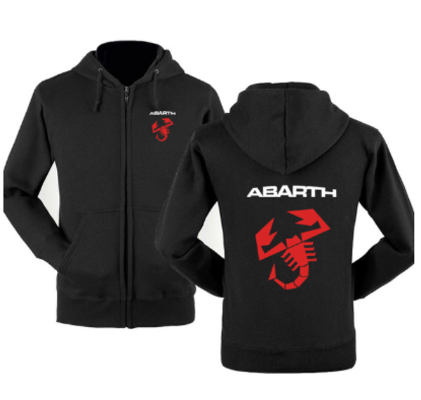 

new fashion abarth car logo sweatshirt hoodies men hoody spring autumn fleece cotton zipper jacket hiphop harajuku male cloth y