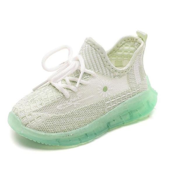 

2020 children girls boys shoes toddler infant kids shoes letter crystal led light luminous running sport sneakers 21-30, Black