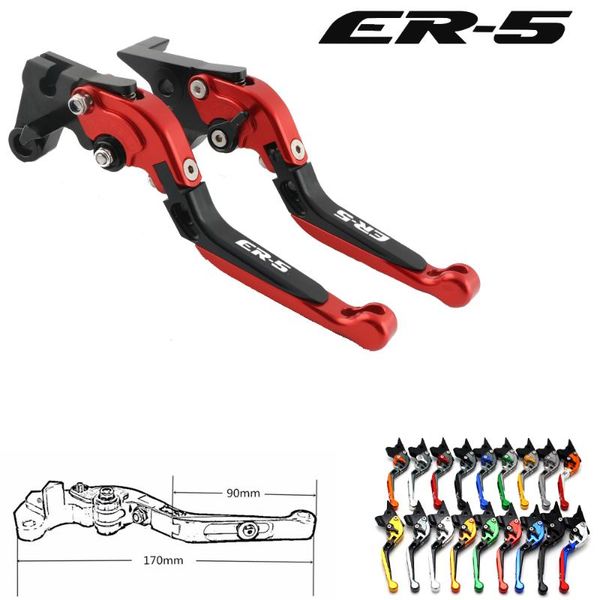 

for er-5 er5 2004-2005 titanium cnc adjustable folding extendable motorcycle brake clutch levers