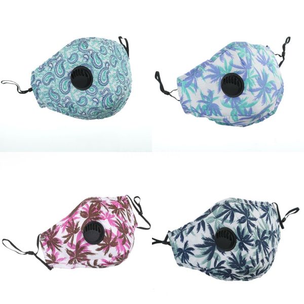 

fashion leopard printed party designer printed face mask washable mouth muffle mask reusable dust warm windproof cotton masks #710, Black