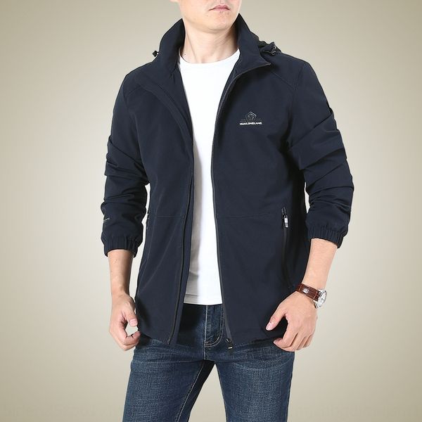 

j2w6q plus-sized coat jacket coat menswear loose jacket men's 2019 autumn fashion quick-drying casual outdoor charge men's outerwe, Tan;black