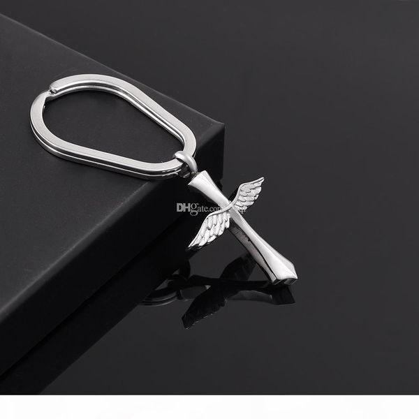 

wholesale factory price cross urn for ashes funeral urn casket key ring stainless steel cremation jewelry key chain women men accessories, Slivery;golden