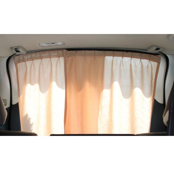 

2pcs car rear window sun visor sunshade rail sunscreen curtain anti-ultraviolet 60x54.5x52cm auto rear sunshade