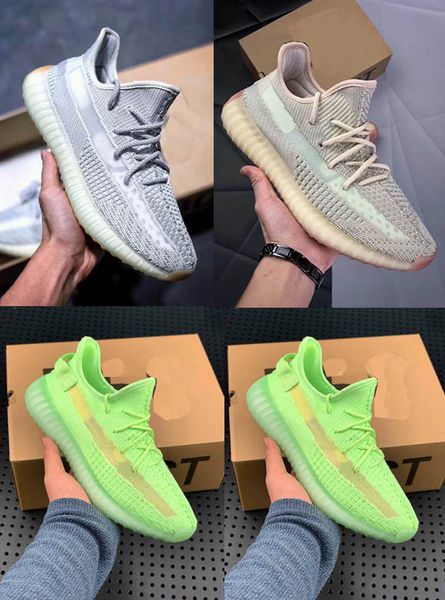 

running shoes yecheil yeshaya black static 3m reflective kanye west sports shoes citrin cloud white synth clay zebra sneakers 36-47