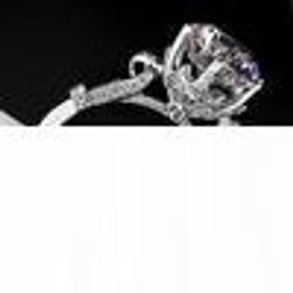 

wholesale - 925 sterling silver 18k white gold plated 4ct nscd synthetic diamond women wedding ring classic jewelry engagement ing, Golden;silver
