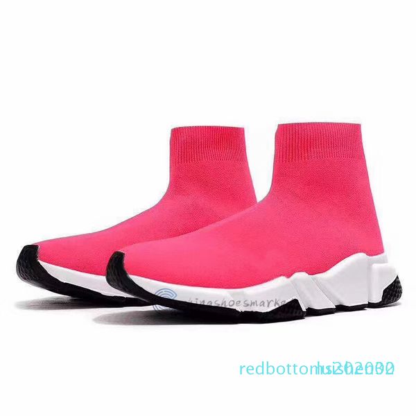 

2020 vintage designer sock shoes for women fashion sneakers triple black white glitter blue pink speed mens trainer runner platform boot r02