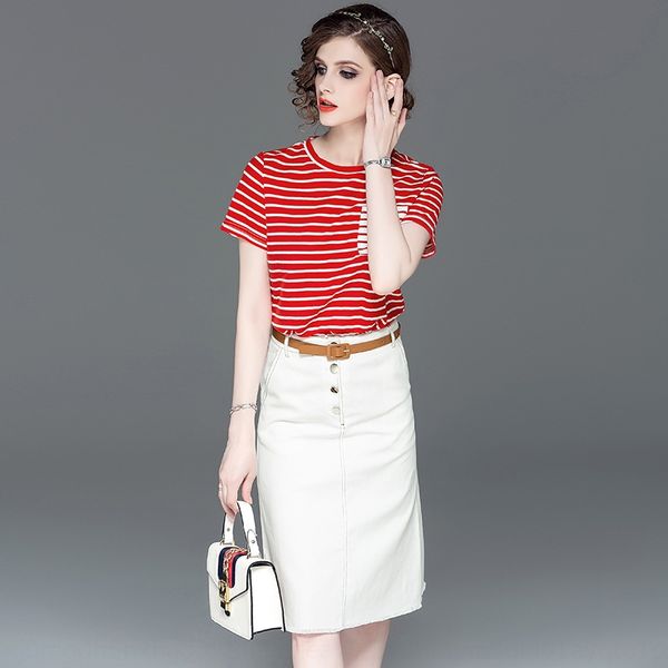 

t906569 женская одежда 2019 новый + двухсекционный костюм t906569 женская одежда 2019 новый топ + top юбка юбка из двух частей костюма, Gray