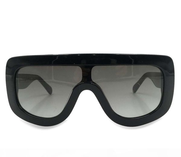 

women designer cl41377 s black plastic shield sunglasses grey smoke lens fashon brand sunglass new with b, White;black