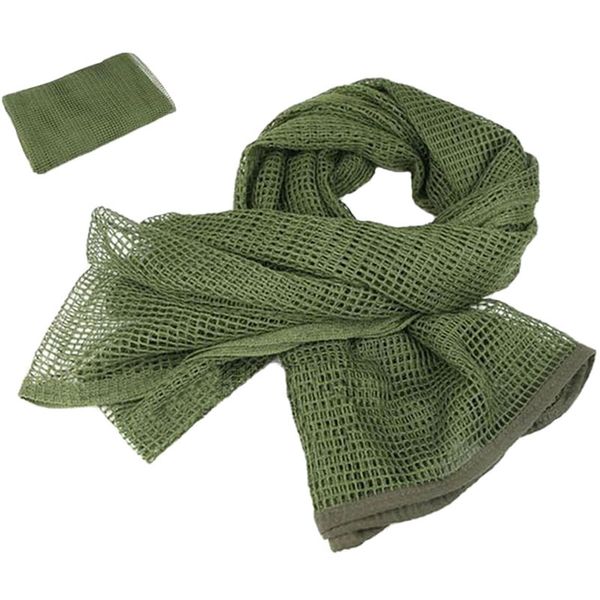 

camouflage tactical mesh net scarf windbreak camping hunting hiking cycling scarves, Black