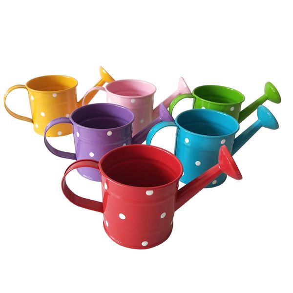 2021 Mini Pastoral Style Water Cans Metal Flower Pot Mini Bonsai Watering Pot Garden Supplies