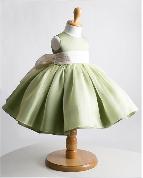 

champagne/green/purple flower girl dress baby 1 year birthday christening dresses baptism gown girls wedding party clothing t200709, Red;yellow