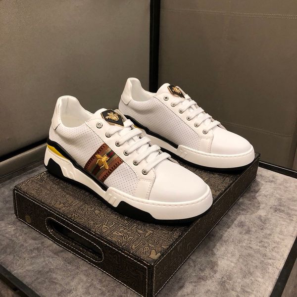 

2020 paris trendy mens designer sneakers casual shoes guchi sports trainers side bee size 38-44