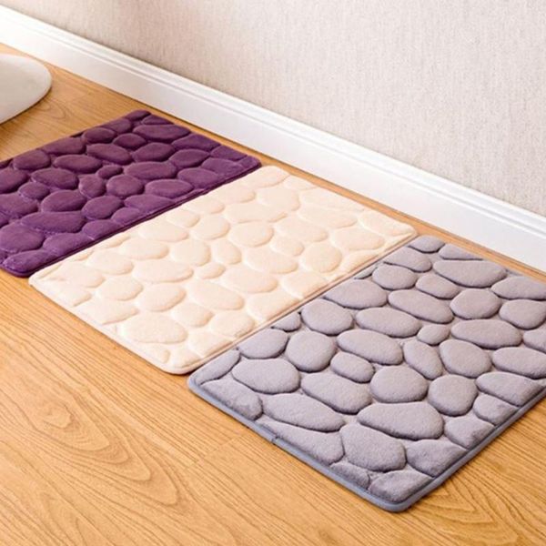 

absorbent non-slip cobblestone rug kitchen bathroom mat door mat carpet home decor
