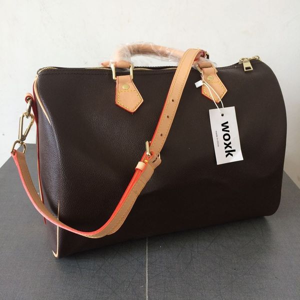 

woxk 2020 new fashion good quality women handbag 30/35cm speedy bag with starp t200322