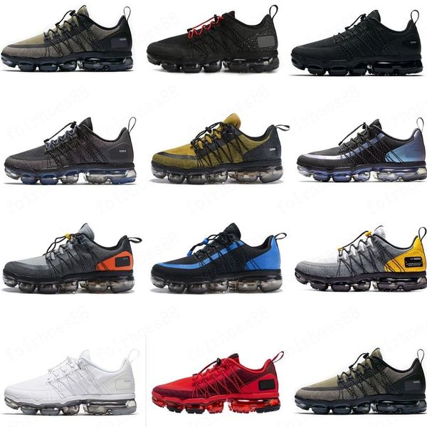 

2019 laser fuchsia utility running shoes for men triple white black reflective wolf grey designer mens trainers sports sneakers 40-45