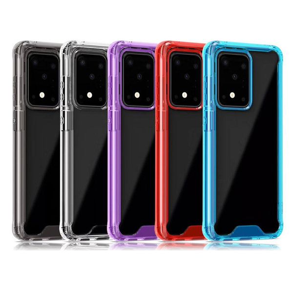 

2 in 1 transparent acrylic tpu shockproof case for iphone 12 11 pro max xs xr x 8 samsung s10 s20 fe s21 plus note 10 20 ultra a12 a42 5g