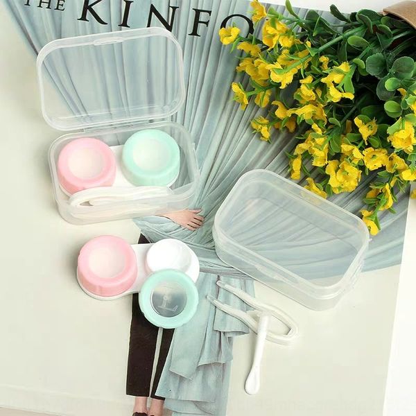 

single-piece simple mydriasis glasses storage storage small portable invisible glasses mydriasis care box double-sided box, Blue