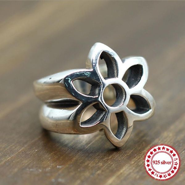 

s925 sterling silver ring personalized classic fashion couple style cherry around the simple retro hipster jewelry