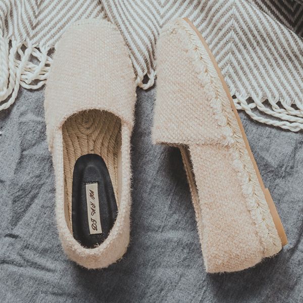 

furry shallow solid loafers woman flats lazy shoes women fisherman zapatos mujer ballerina comfy pregnant espadrilles 2020, Black