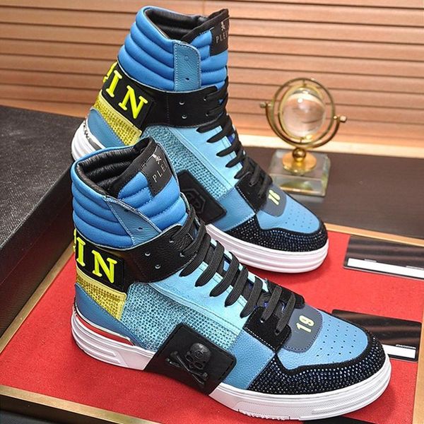 

luxury mens shoes boots casual shoes with box phantom kick $hi -crystal herrenstiefel men shoes motorcycle boots fashion type, Black