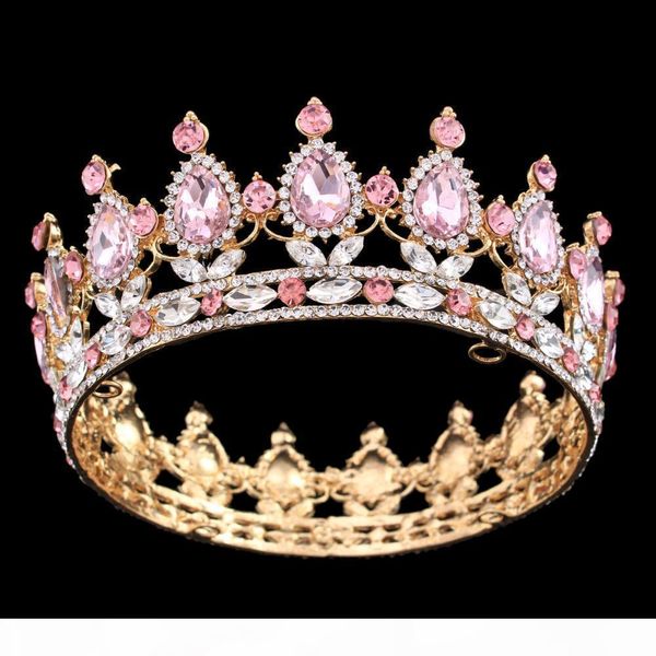 

театрализованное full circle tiara ясного австрийского стразы король королев корона свадебная корона костюм партия art deco j 190430, Slivery;golden