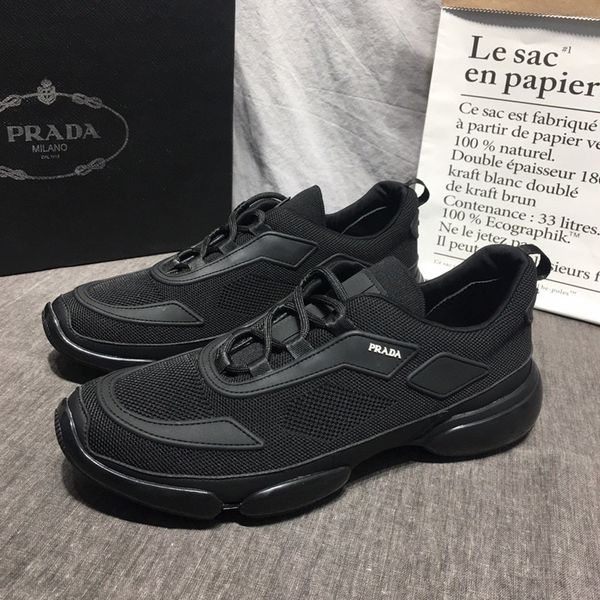 

34men's casual sports shoes city walking shoes outdoor travel climbing shoes designer non-slip design original packaging delivery, Black