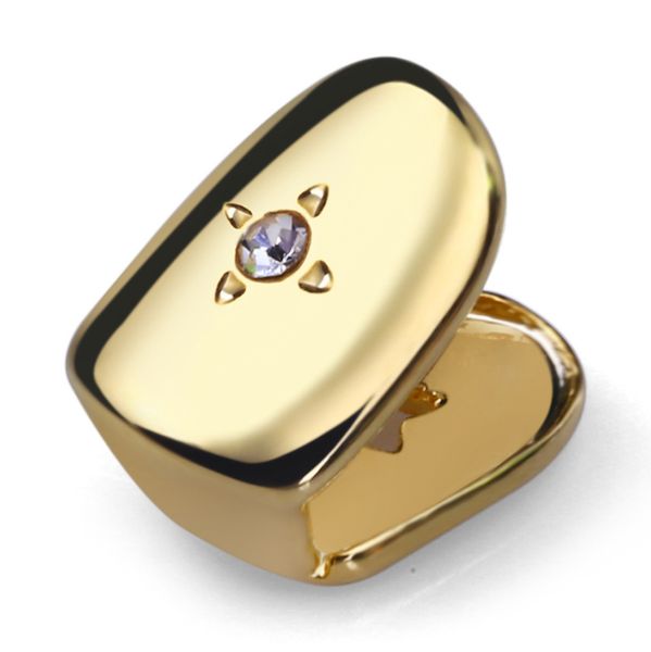

hiphop grillz одного металл зуб rhinestone grillz gold стоматологического grillz top bottom зубы колпачки украшение для тела для женщин мужч, Black