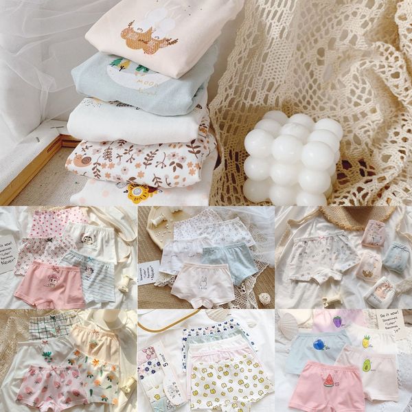 

night market women's tight underpants underpants boxer underwear cute cartoon pure cotton children's underwear 5-piece leggings, Camo