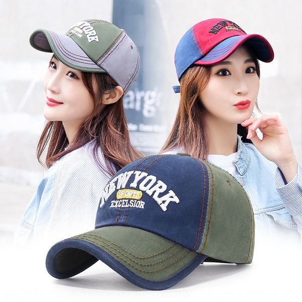 

zhenqiqi new washed cotton soft qiqi new men's and women's season sun hat color matching old sun hat, Blue;gray