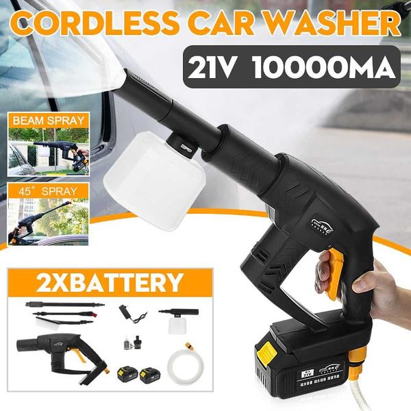 

12pcs/set 21v cordless electric car washer machine sets car washer gun pump high pressure nozzle hose cleaner 2pc lithium batte