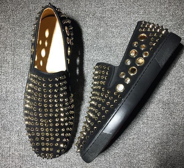 

selling designer red bottom shoes for mens women low sequined glitter fashion sneakers party flats casual cs07, Black