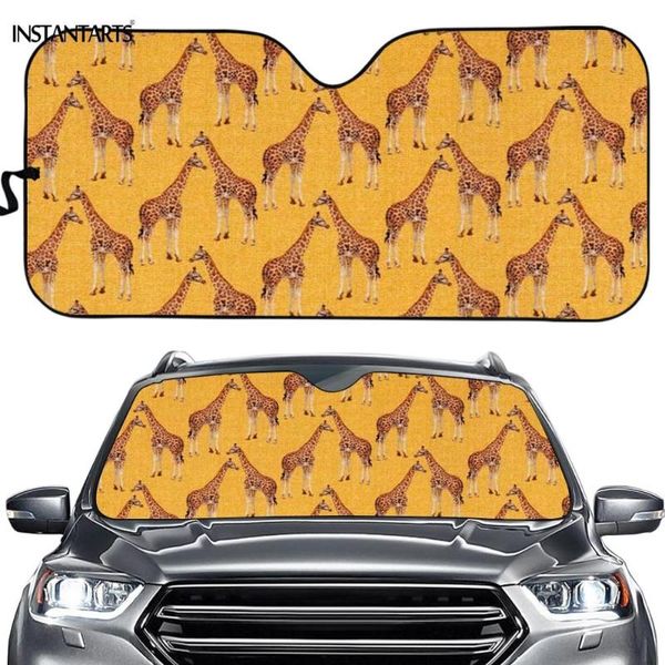 

instantarts car window protector aztec giraffe print auto sun shade front windshield sunshade car sun visor new aluminum foil