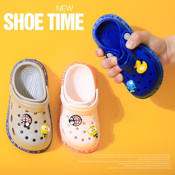 

9mamp baby sandals male and female children soft bottom 1-13 years old toddl anti-skid er tong bao er tong bao sandals children's bag h, Black;red