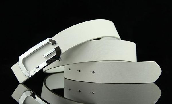 

mens belt luxury style men belt fashion letter smooth buckle belts ladies casual board buckle pants belt, Black;brown