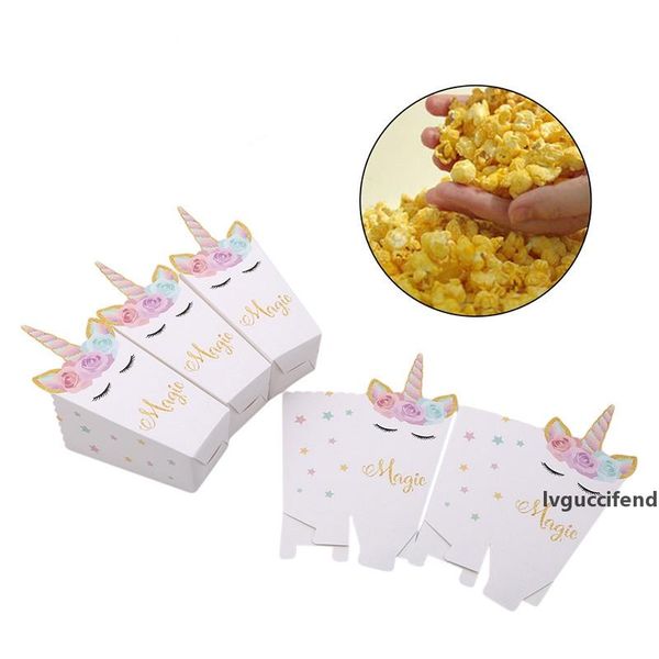 

unicorn cute popcorn box party supply case gift box favor accessory kids birthday wedding party supplies