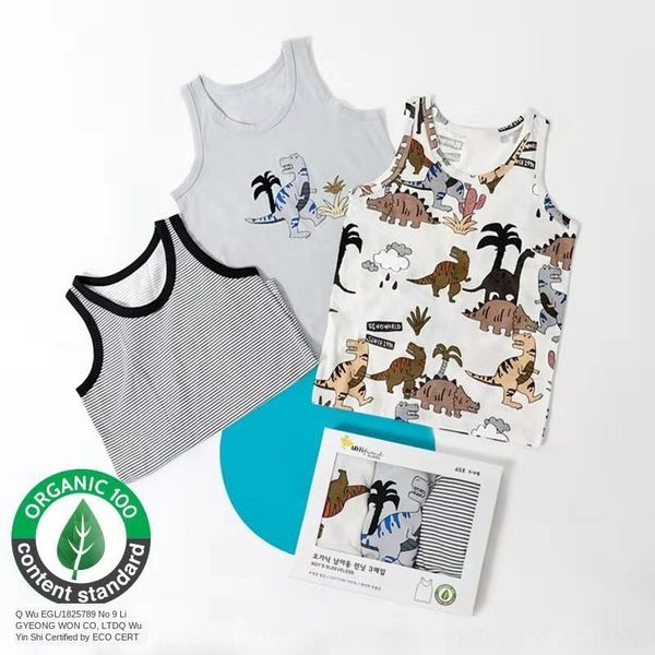 

hivriend new children's underwear clothing vest clothing children's underwear baby's short-sleeved camisole vest baby boxed, Blue